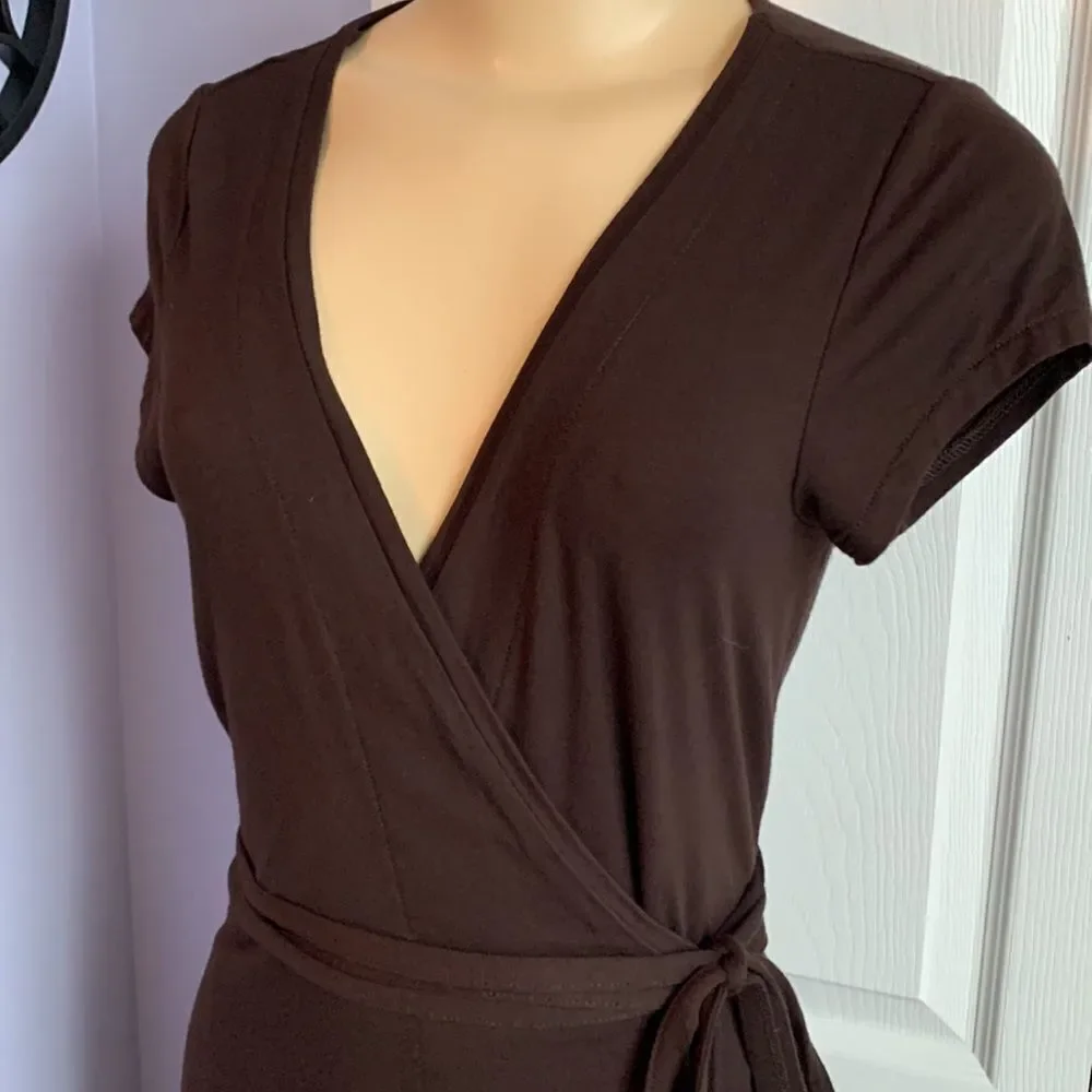 J. Crew Wrap Dress Midi Casual Dressy Party Dinner S Mocha